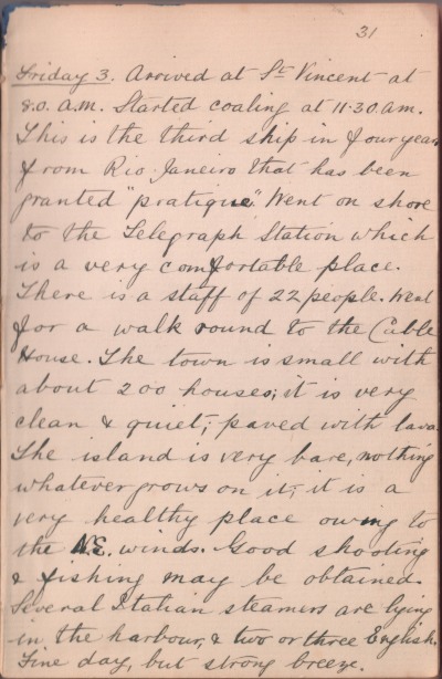 03 January 1890 journal entry